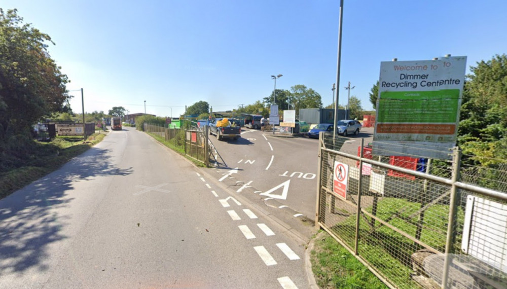 Castle Cary recycling centre On Dimmer Lane in Castle Cary. CREDIT: Google Maps