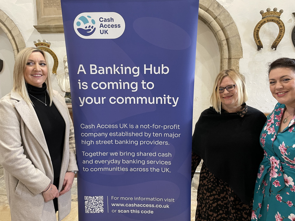 Mel Whittaker, Natalie Ceeney and MP for Rutland and Melton, Alicia Kearns, at the Oakham Castle event. Image credit: LDRS. 