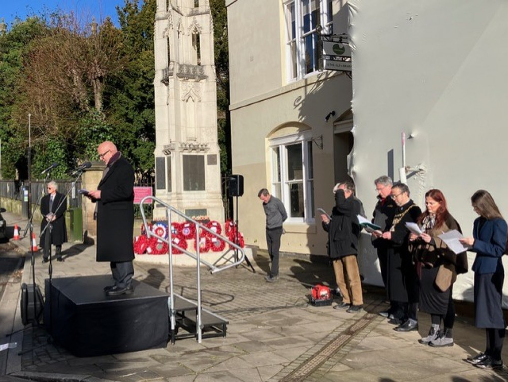 Matt Western MP read the poem 'The Butterfly', written by Pavel Friedmann in the Terezin concentration camp (image via David Sternberg)