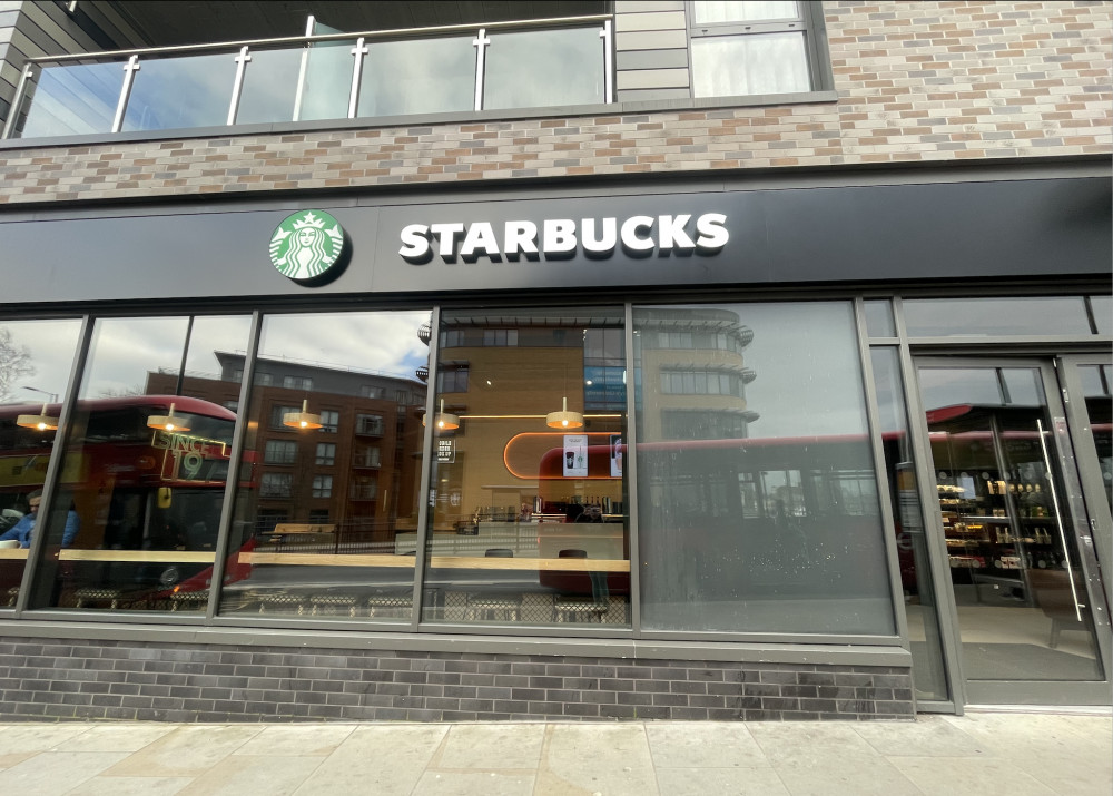 Twickenham's new Starbucks location finally opens. (Photo Credit: Heather Nicholls).