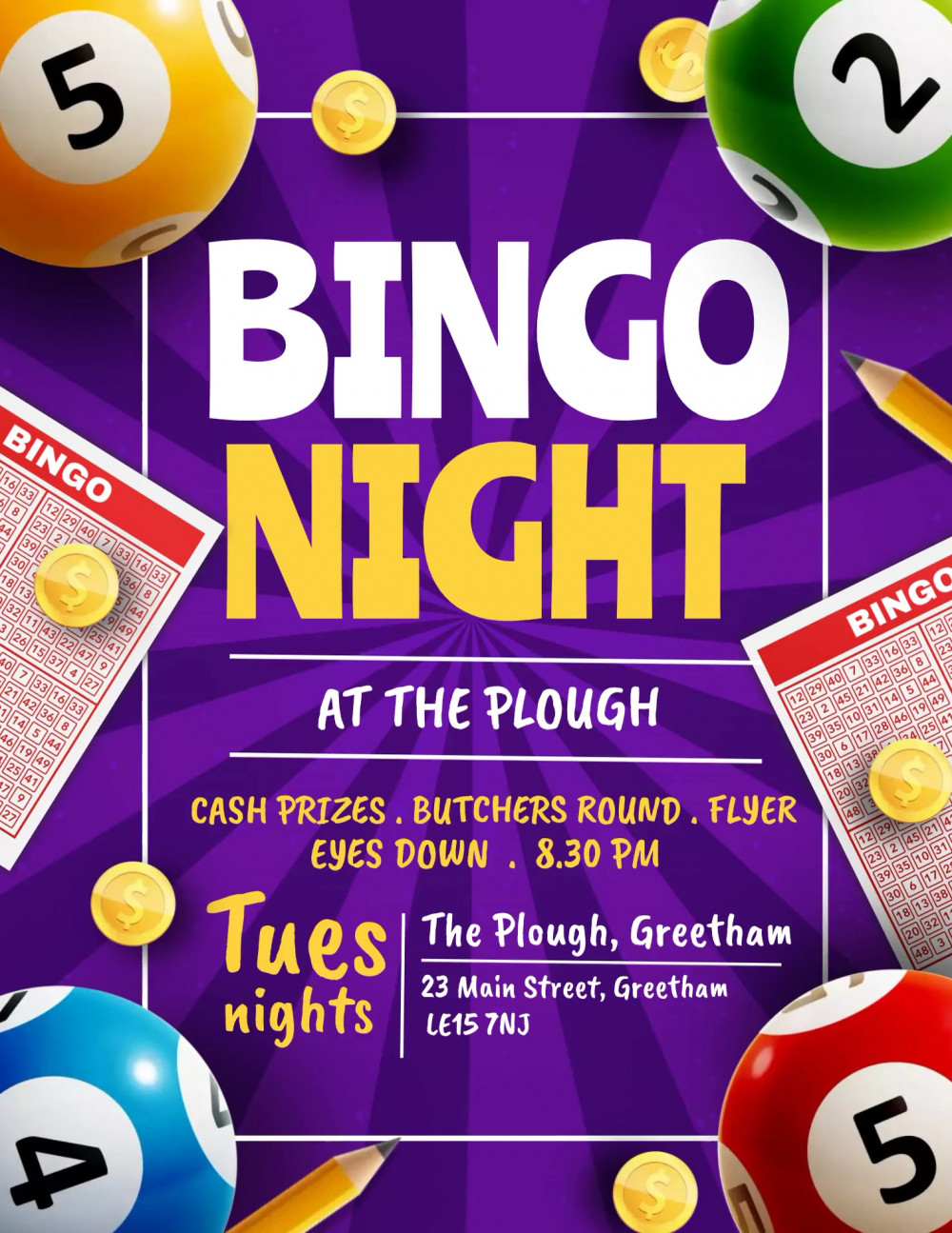 The Plough Inn, Greetham, Bingo Night The Plough Inn, Greetham, Bingo Night