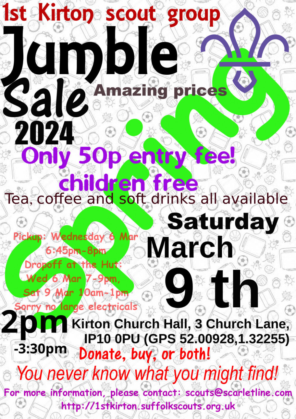 1st Kirton Spring Jumble Sale