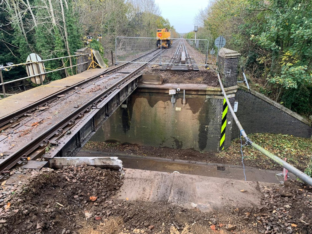 Rutland's Foster's bridge was struck by a lorry in late 2022. Image credit: Network Rail.