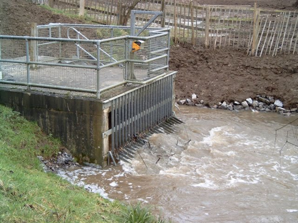 The Bruton Dam outlet (Photo: Environment Agency) 