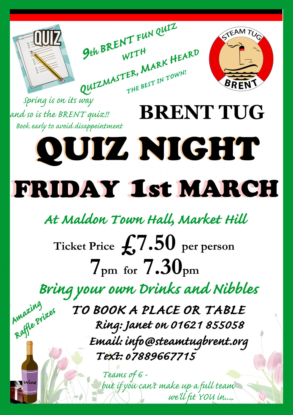 Brent Tug Quiz Night