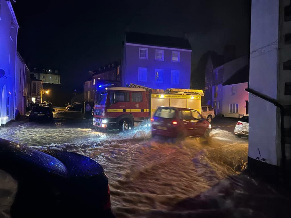 Flooding in Shepton Mallet January 5, image Shepton Town Council