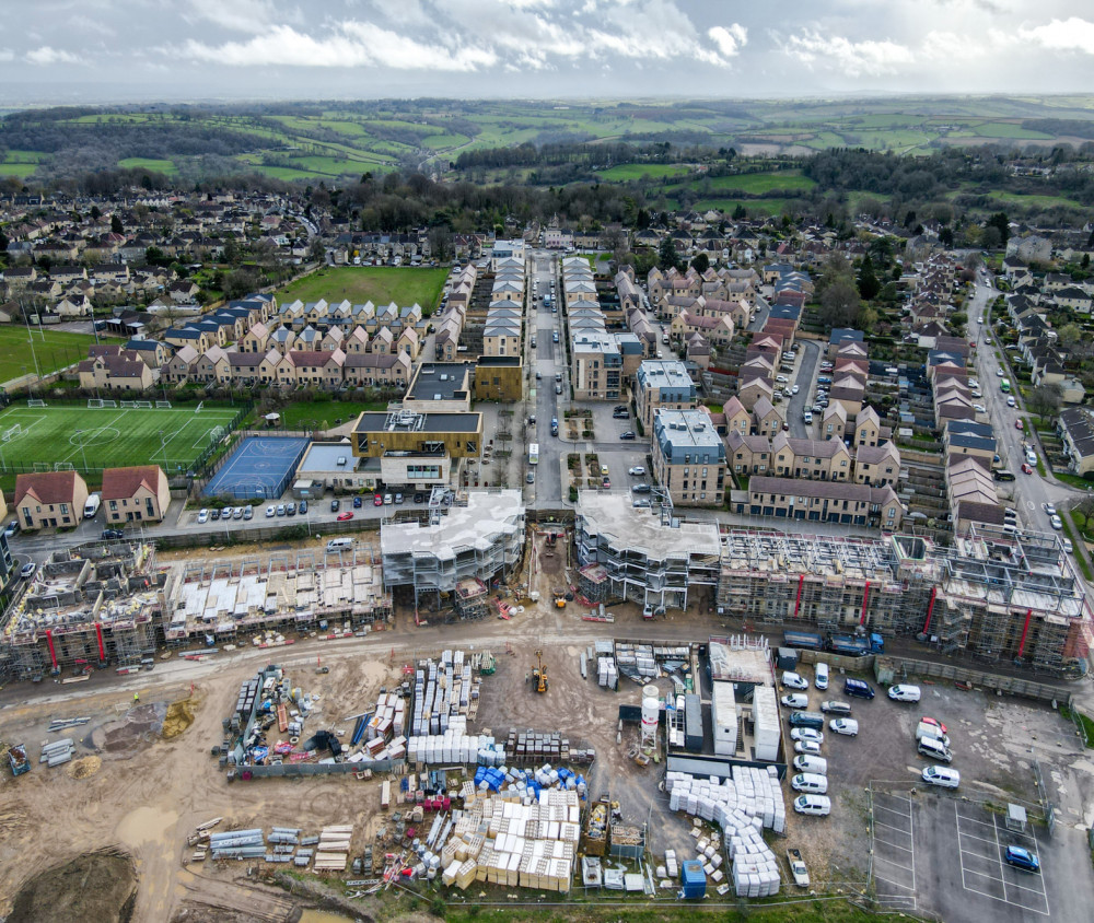 The Mulberry Park development in Bath, 700 homes, image Curo