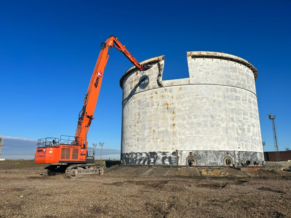 Work is underway to remove the tanks from the local landscape