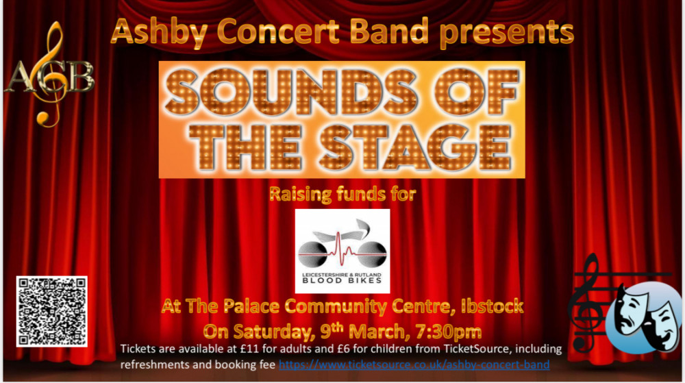 Ashby Concert Band presents The Sounds of the Stage at The Palace Community Centre, Ibstock, near Coalville