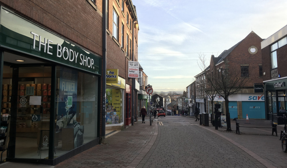 The Body Shop (left) are now in administration. (Image - Macclesfield Nub News)