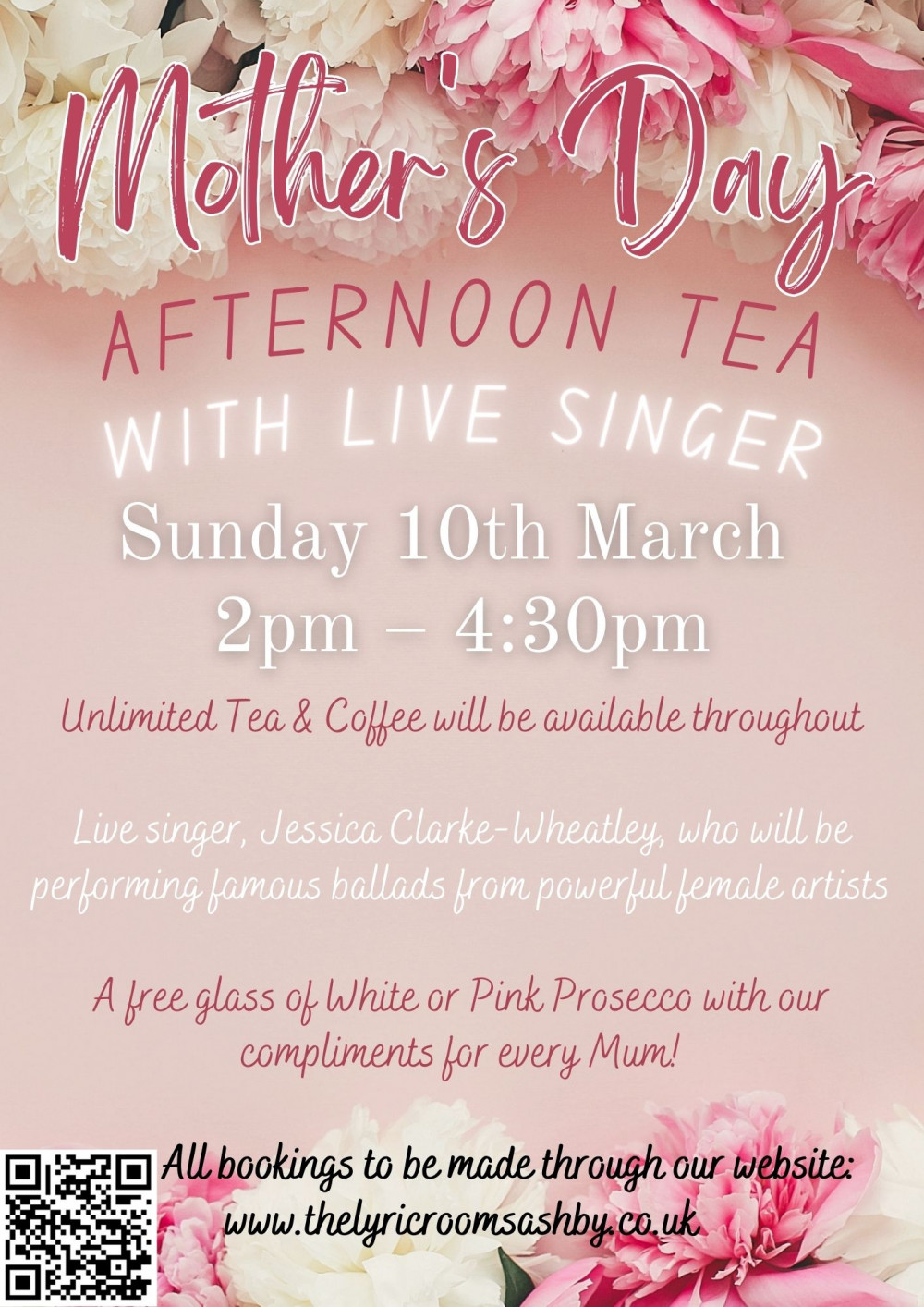 Mother's Day Vintage Afternoon Tea with Live Female Singer at the The Lyric Rooms, Ashby de la Zouch Mother's Day Vintage Afternoon Tea with Live Female Singer at the The Lyric Rooms, Ashby de la Zouch