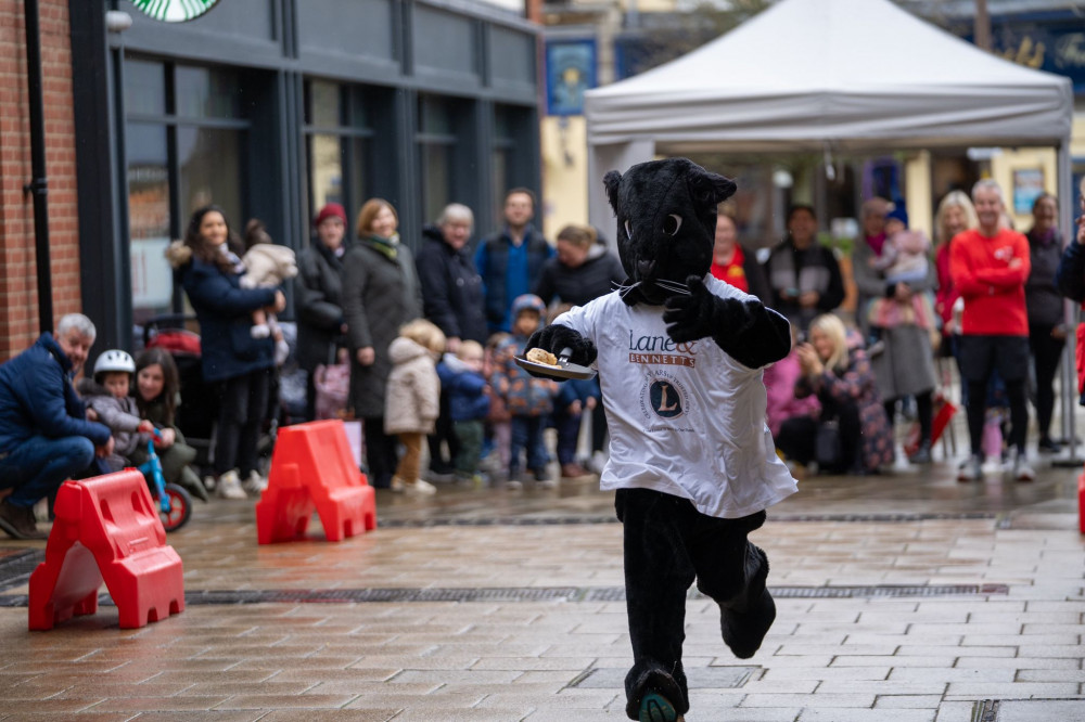 Top that! Letchworth's Pancake Day Race has been hailed as a 'flippin' success. CREDIT: Bezza Visuals