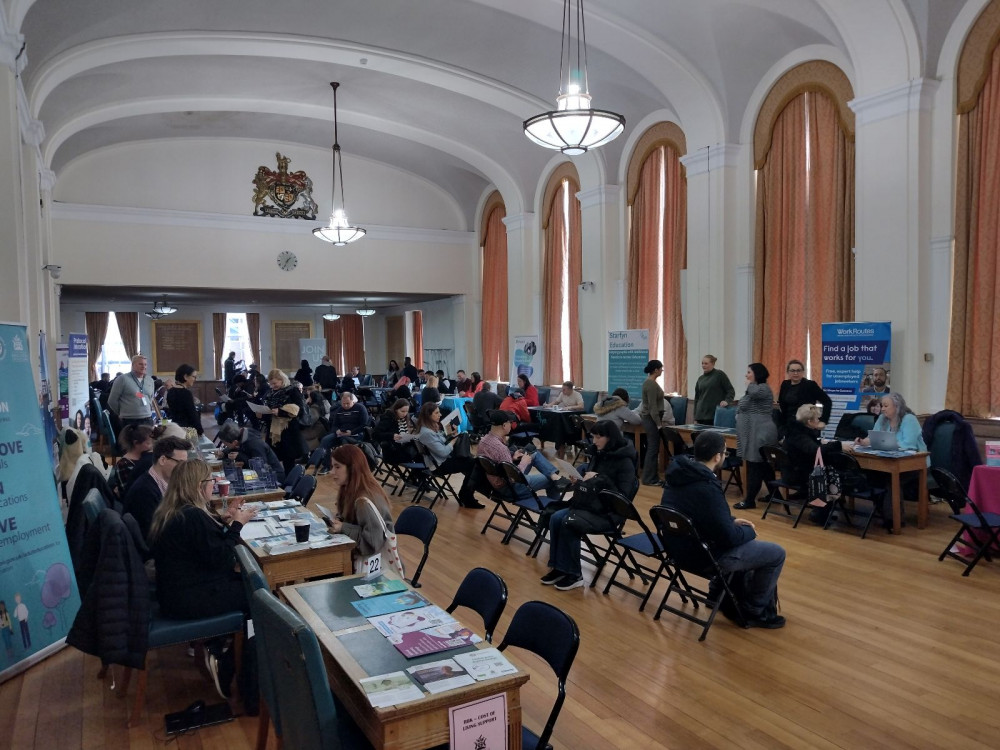 Employers, support services and training providers meet attendees at the job fair (Photo: Kingston Council)