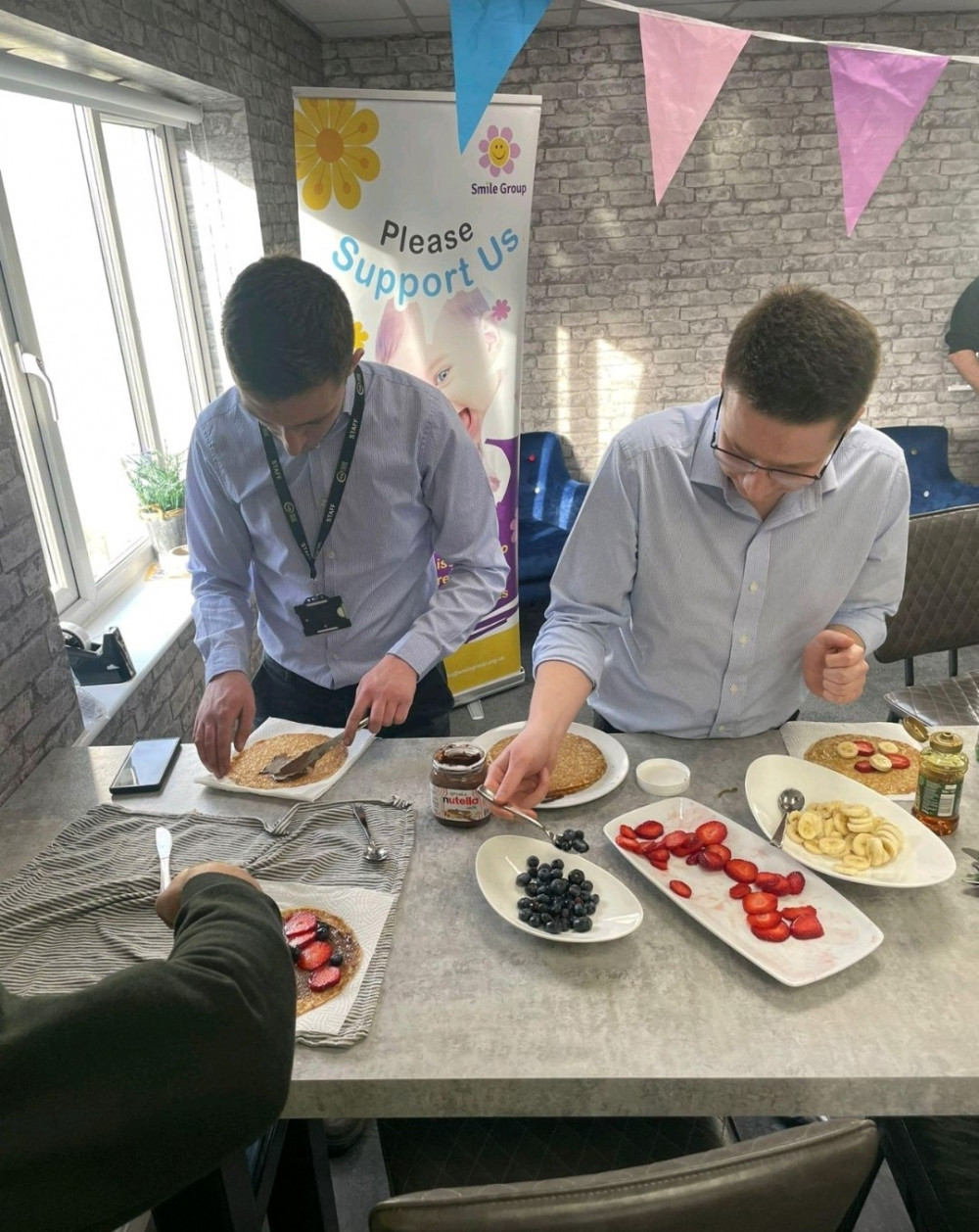 CLD staff taking part in the pancake event for Smile. (Photo: Ruth Williams)