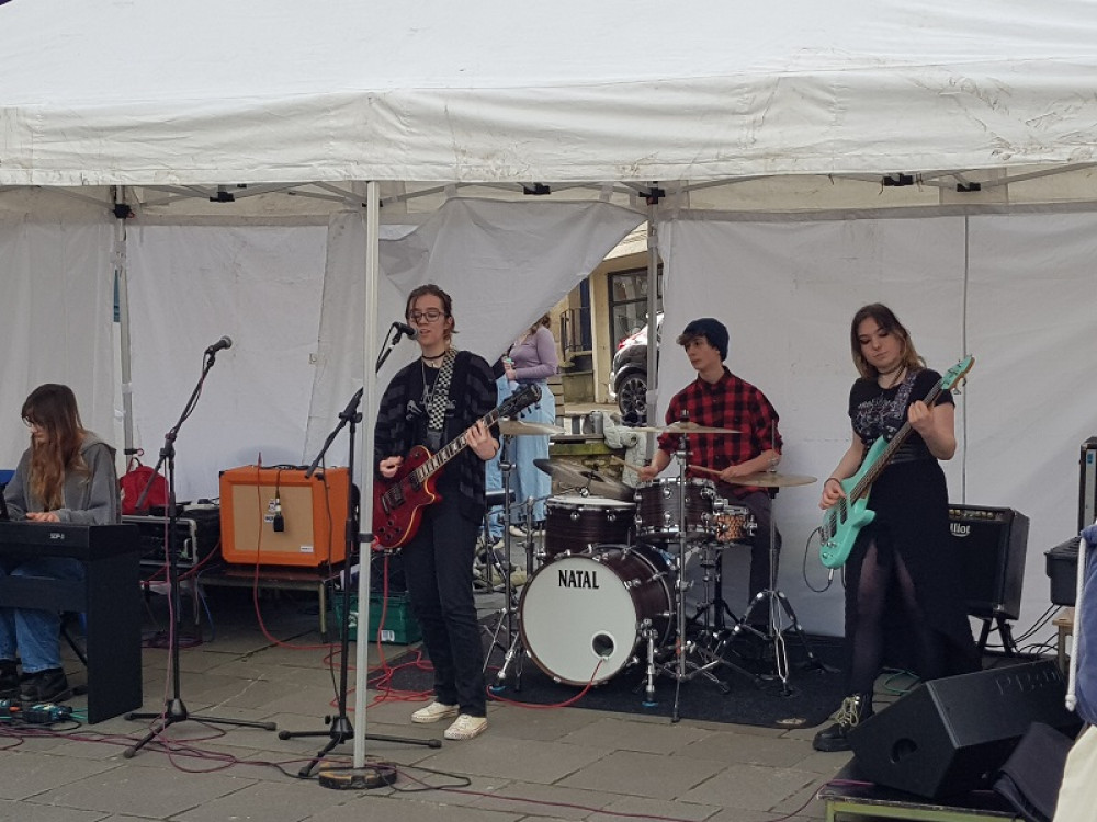 Young performers at Frome Busks 2023, image Frome Town Council