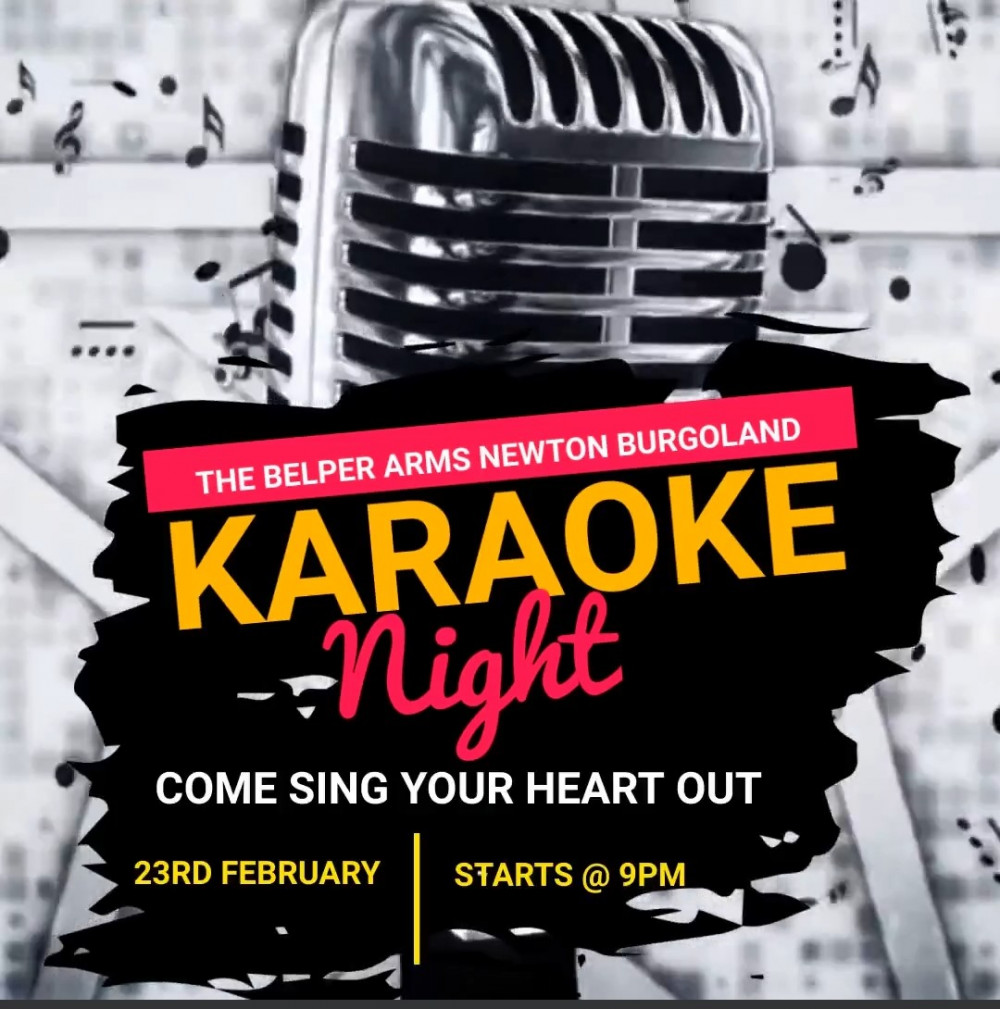 Karaoke Night at The Belper Arms in Newton Burgoland, near Ashby de la Zouch Karaoke Night at The Belper Arms in Newton Burgoland, near Ashby de la Zouch
