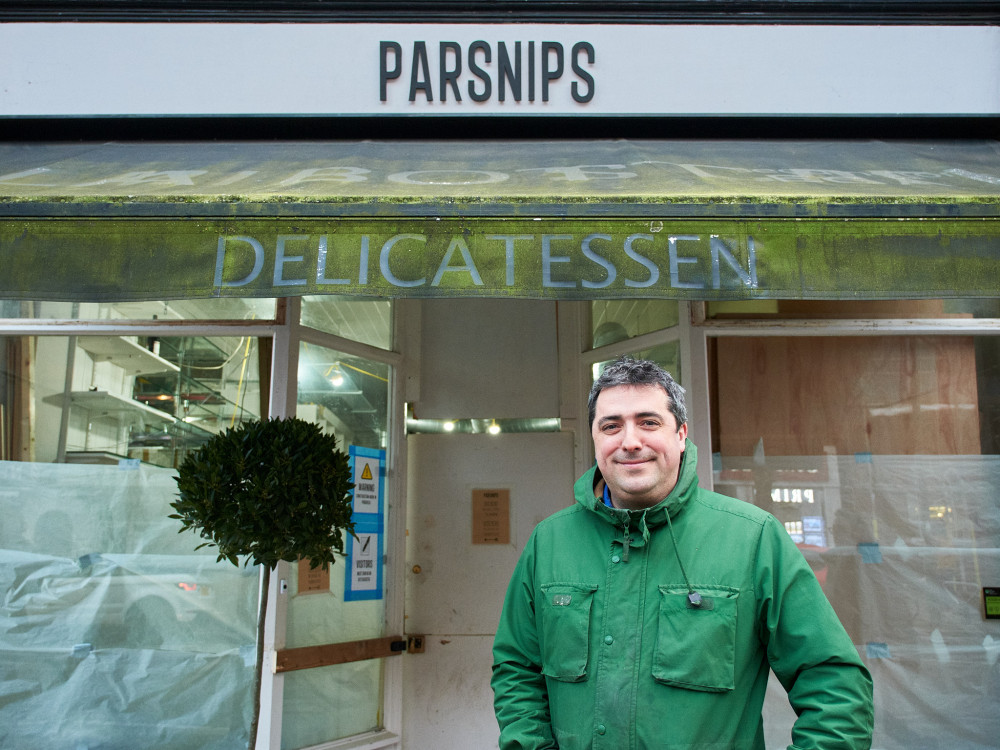 Ben Phillips stands in front of his latest project: a new deli set to launch in early spring (Photo: Ollie Monk) Ben Phillips stands in front of his latest project: a new deli set to launch in early spring (Photo: Ollie Monk)