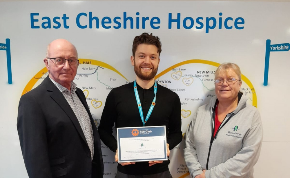 A west Macclesfield business have supported East Cheshire Hospice. 