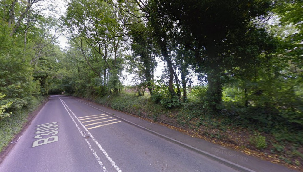 Proposed access point for 420 homes on the B3090 Oldford Hill in Frome. Image Google Maps