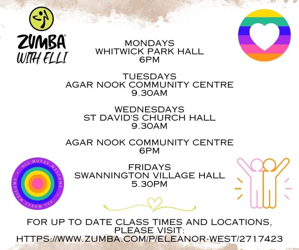 Zumba with Elli at St David's Church Hall in Coalville, Leicestershire Zumba with Elli at St David's Church Hall in Coalville, Leicestershire