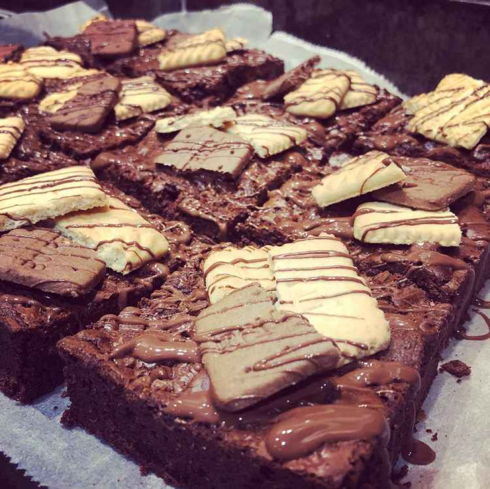 Biscuit tin brownies from Big Belly Bakery