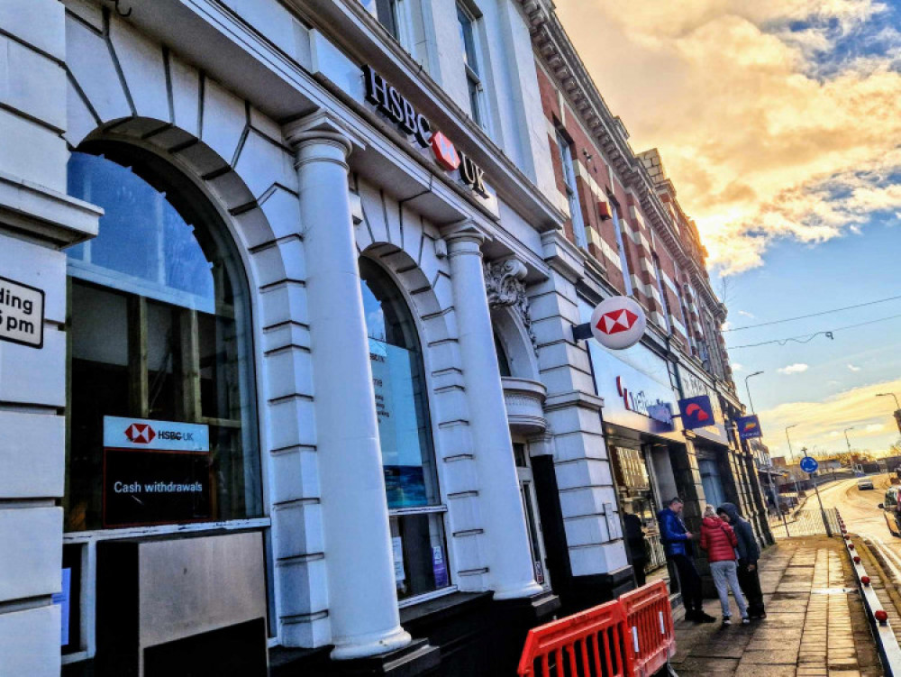 HSBC, Market Street, reopened at 9:30am on Friday 23 February (Ryan Parker).