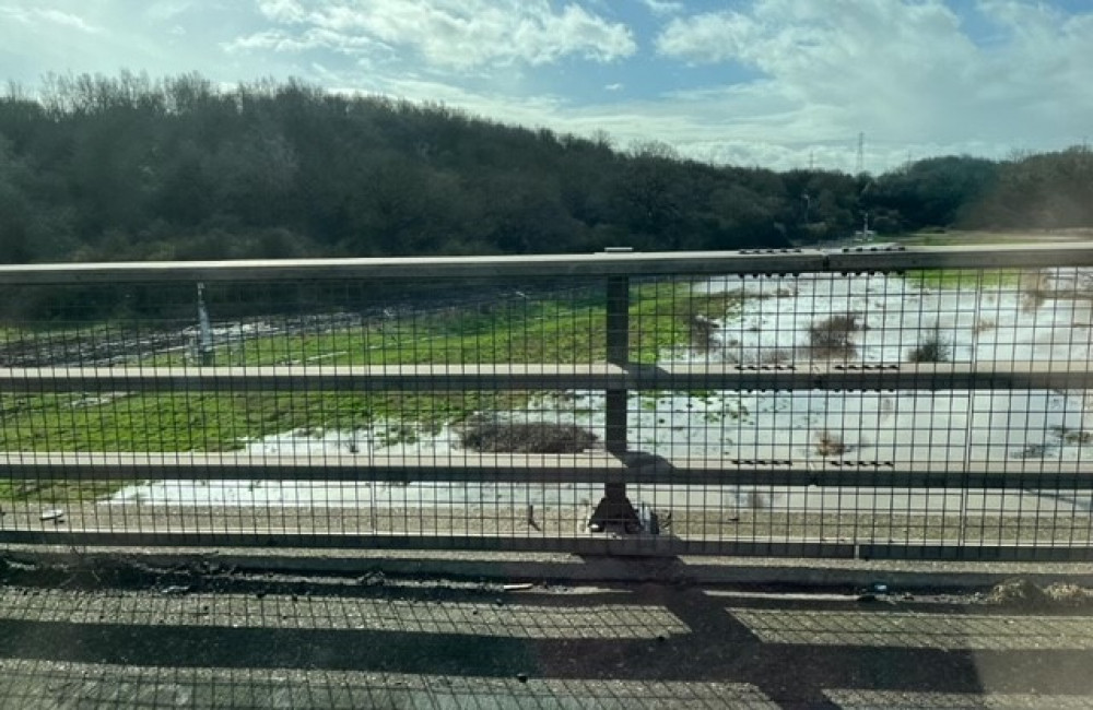 The river downstream at North Stifford has regularly flooded, as shown in this recent picture, but downstream the problems have increased in recent years.