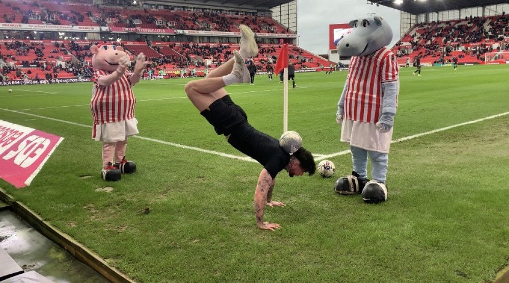 Jay Rosa visited the bet365 Stadium on Saturday 17 February as part of a EFL-wide tour (Jay Rosa).