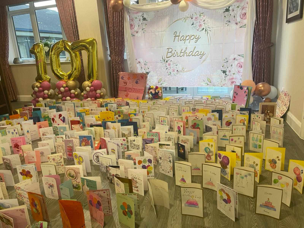 Marie received more than 400 cards for her 107th birthday. (Photo: Twyford House Care Home)