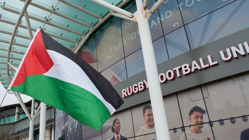 A second protest held at Twickenham Stadium over military arms fairs. (Photo Credit: Oliver Monk)