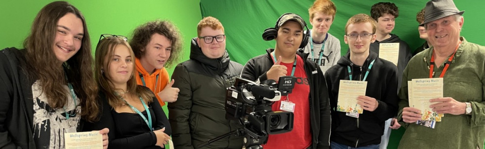 Creative Media Production students at Strode College in Street 