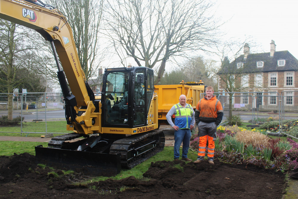 Groundworks Begin for Queen Elizabeth II Statue in Oakham (Photograph Martin Brookes)