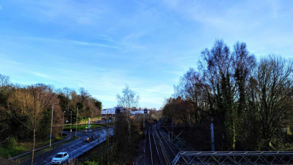 The body of a male Slovakian national who had lived in Crewe for some time, was found in a wooded area, running between Dunwoody Way and Chester Street (left), on Thursday 22 February (Ryan Parker).