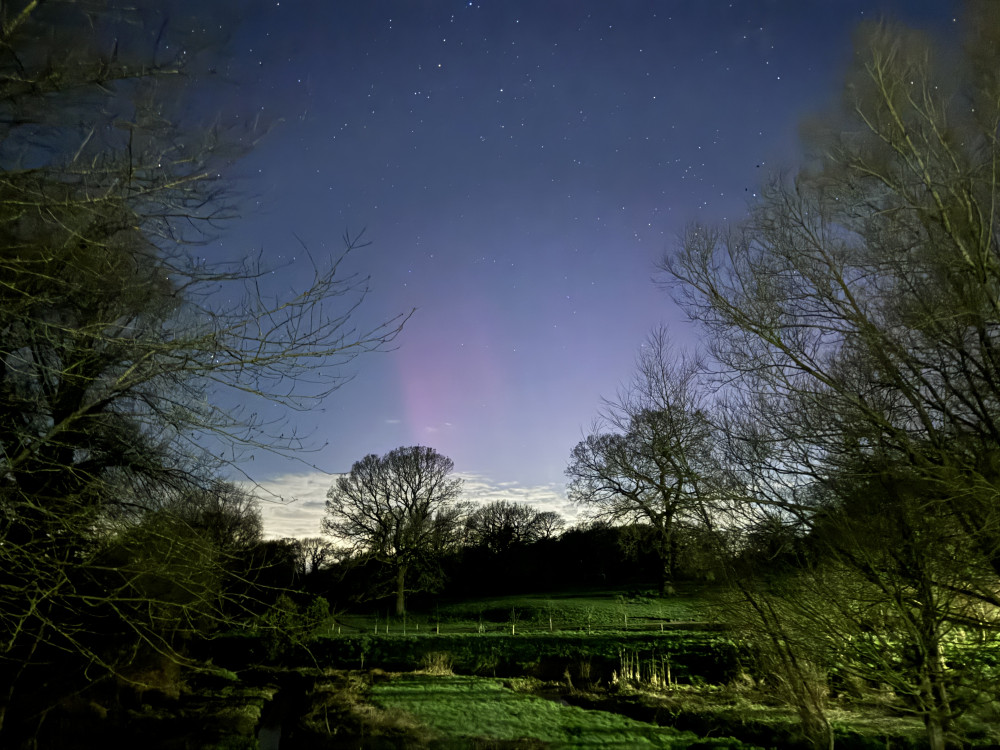 A photo of the Northern Lights taken from the Joey The Swan recreation ground in Wistaston at 8:15pm on Sunday 3 March (Jonathan White).