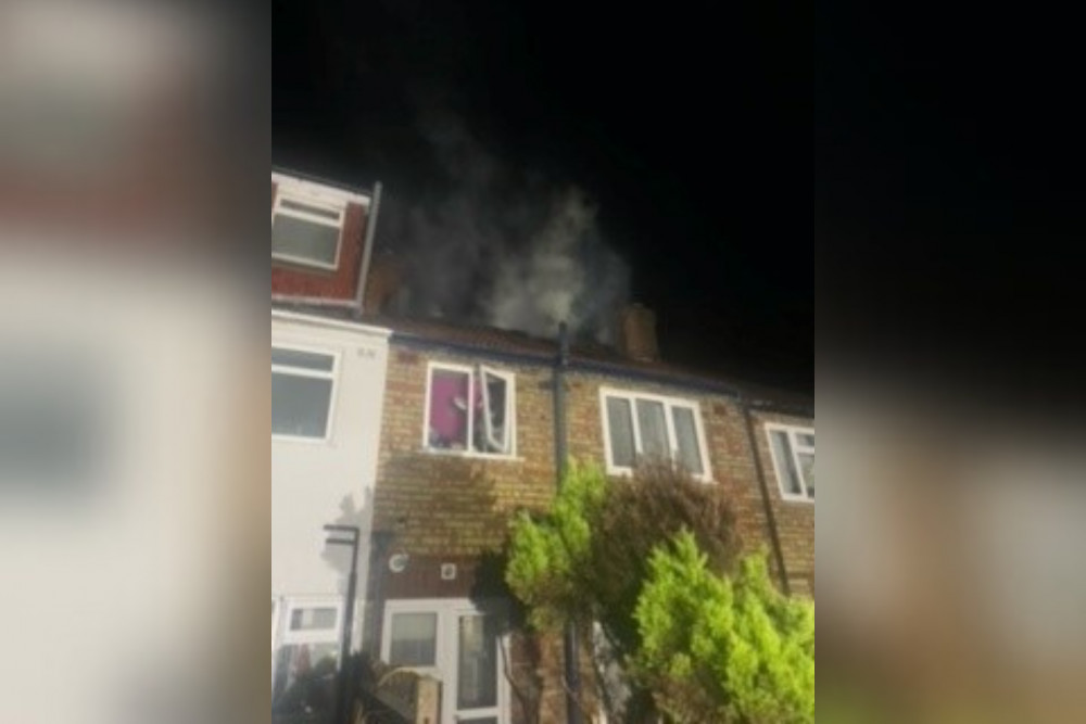 40 firefighters tackled a fire at a home in Perivale, Ealing (credit: LFB).