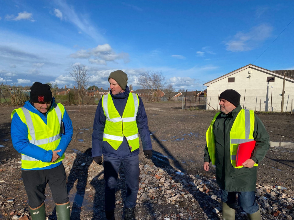 Departing Crewe and Nantwich MP, Dr Kieran Mullan, recently visited the cleared Mirion Street site, set for a new boxing club development (Nub News).