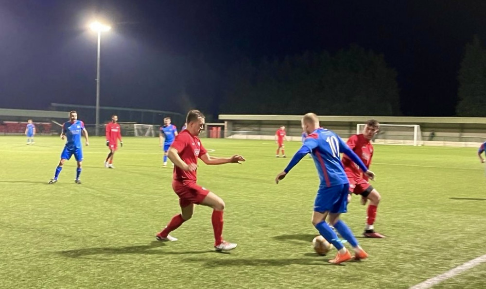 Action from Ashby Ivanhoe's win over Heanor on Tuesday. Photo: Josh Kay