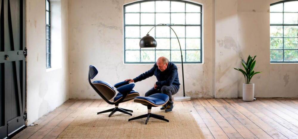 Designer Ian Callum with his ‘Callum’ chair which has been awarded the Bespoke Guild Mark (image supplied)