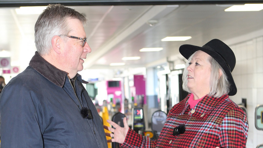 Roger Hirst and Dame Jackie Doyle-Price at Lakeside