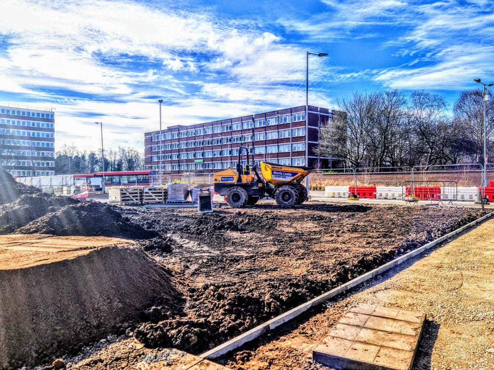 The site of where J D Wetherspoon's The Gaffers Row once stood in Crewe town centre (Ryan Parker).