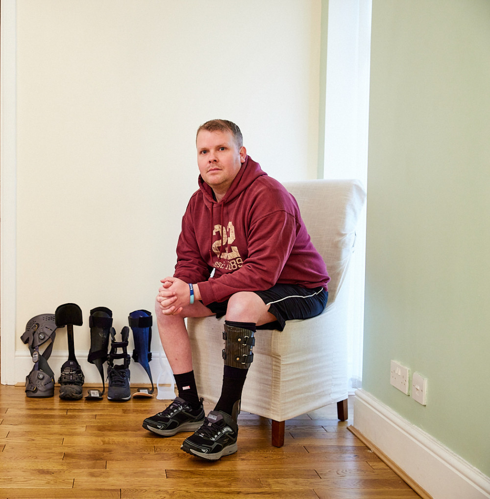 This is Tony Williams, from Merseyside. He is now an ambassador of the Charity following the support it has given him. He is a former Army medic who was shot multiple times. The Charity supported him with a leg brace, which would have been funded through the VMF had it been running. Tony says this has transformed his life – he got married last year, can now play football with his girls, and has lost more than two stone. Image, Dave Bowers 