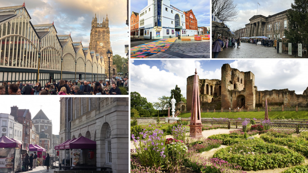 Nub News is looking for a new graphic designer to work with our network of towns, from Stoke to Stockport and Warwick to Wells (Images clockwise from top left: Alasdair Perry, Ryan Parker, Alexander Greensmith, English Heritage, Oliver Monk)