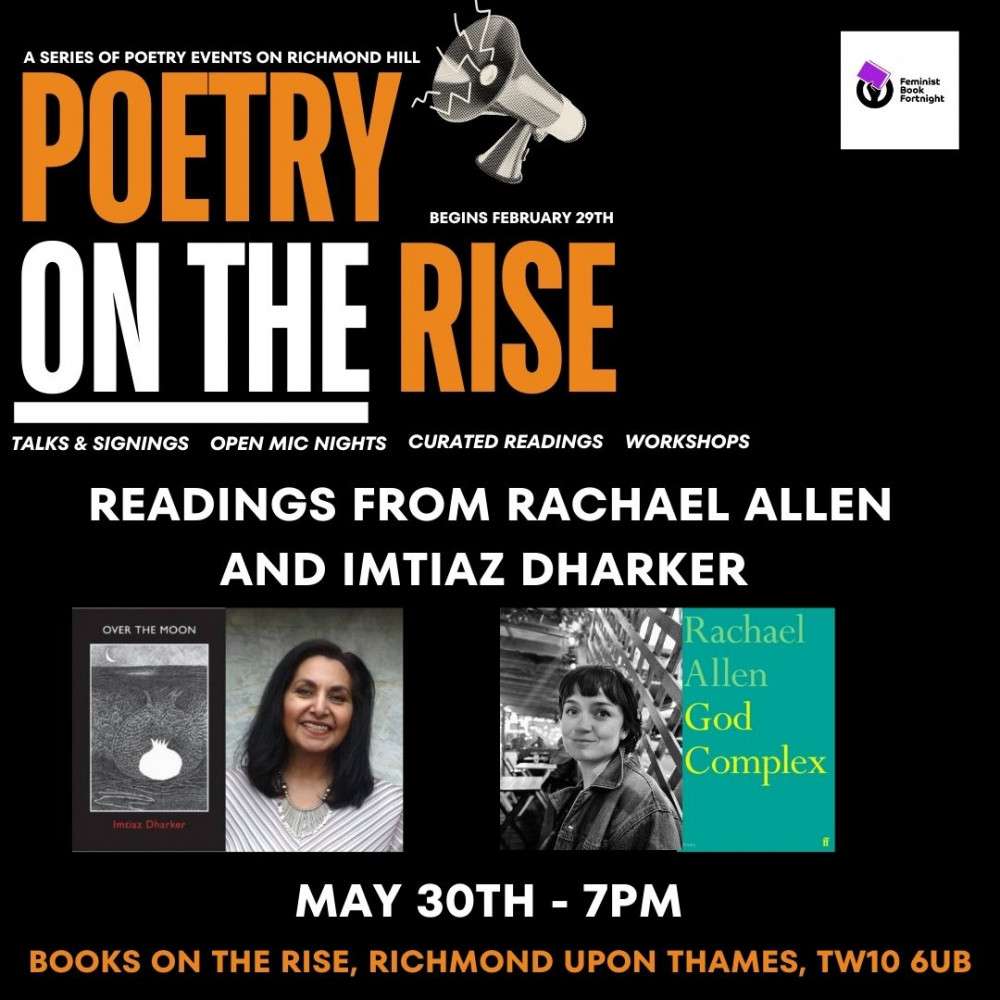 Poetry on the Rise: Readings from Rachael Allen and Imtiaz Dharker Poetry on the Rise: Readings from Rachael Allen and Imtiaz Dharker