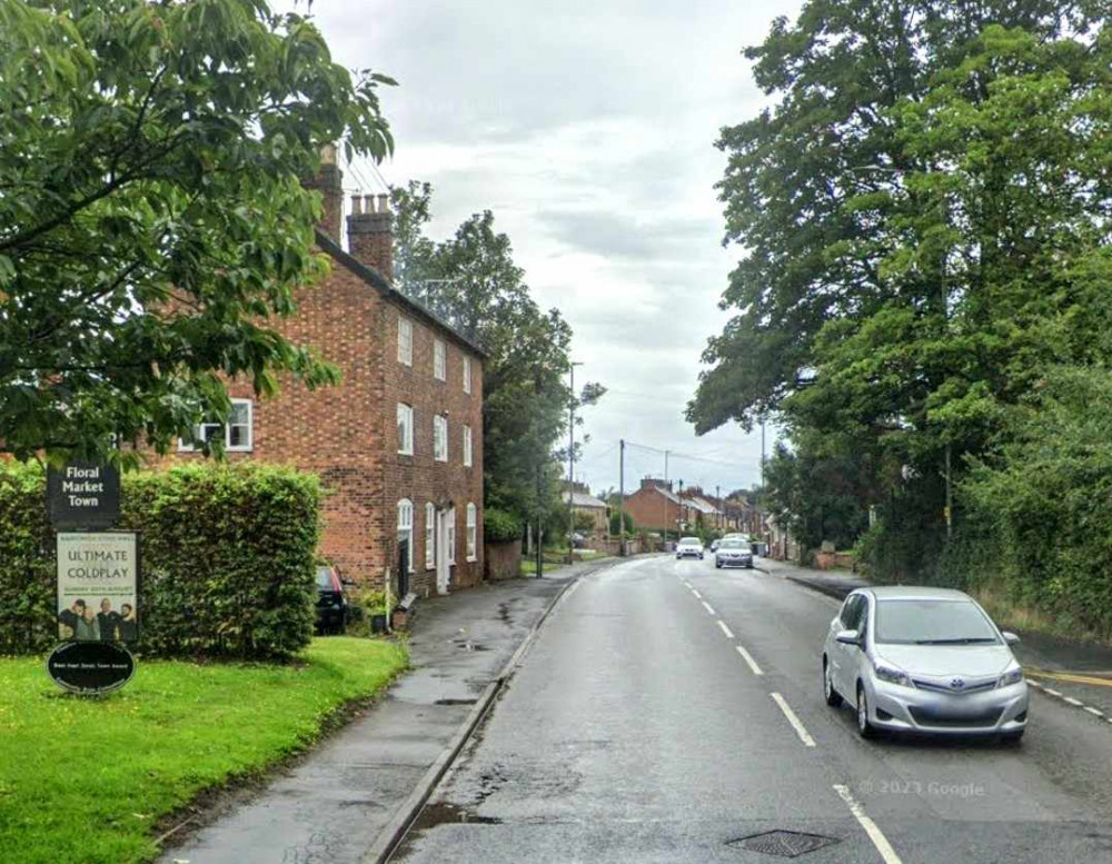 Cheshire Police officers conducted a raid at an address on London Road, Nantwich, on Wednesday 13 March (Google).