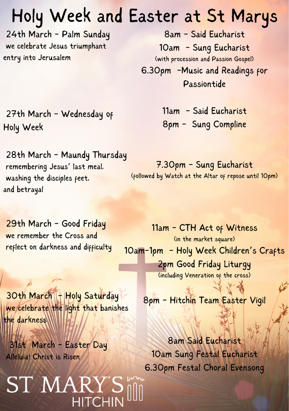 Easter Services at St Mary's Church, Hitchin