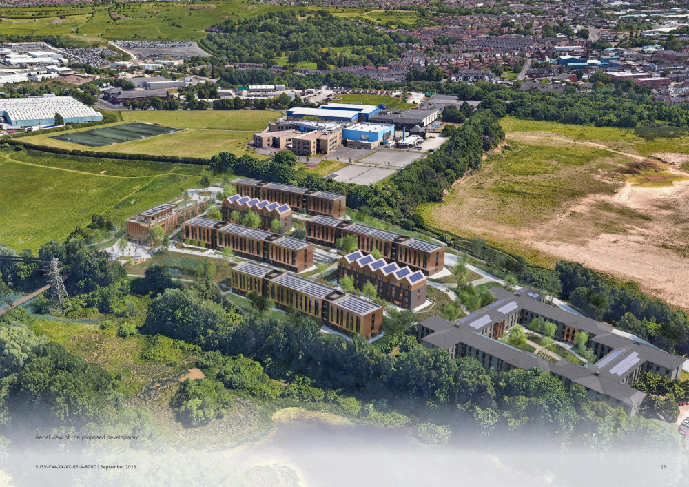 Housing for more than 700 students will be built at Staffordshire University's Leek Road campus (Corstorphine & Wright).