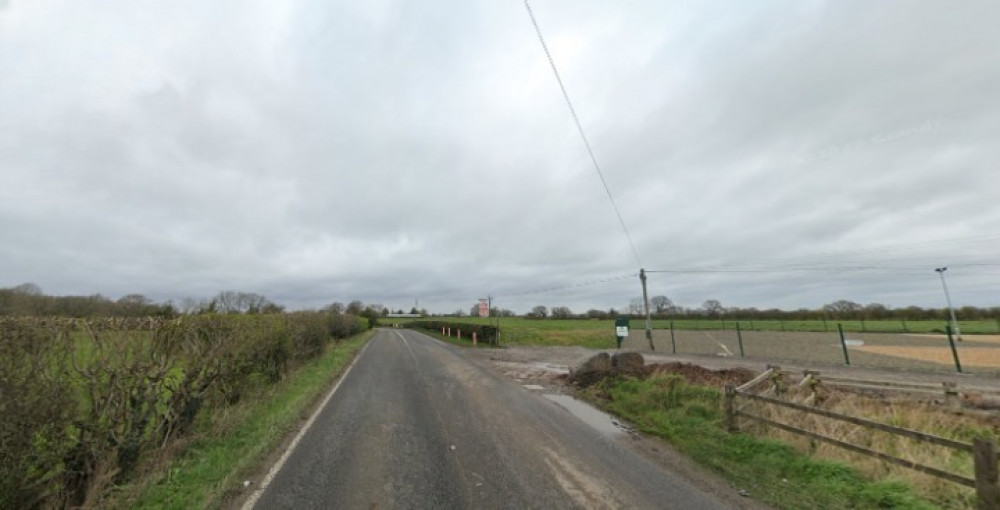 The application site, off Middlewich Road, Minshull Vernon (Google).