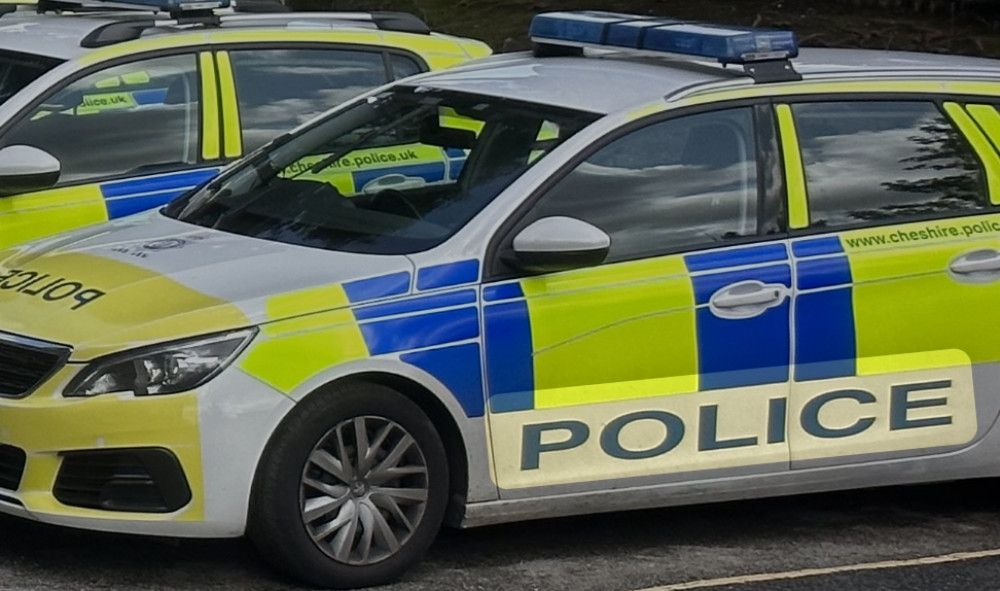 A Macclesfield police car, donning the Cheshire Police logo. (Image - Macclesfield Nub News)