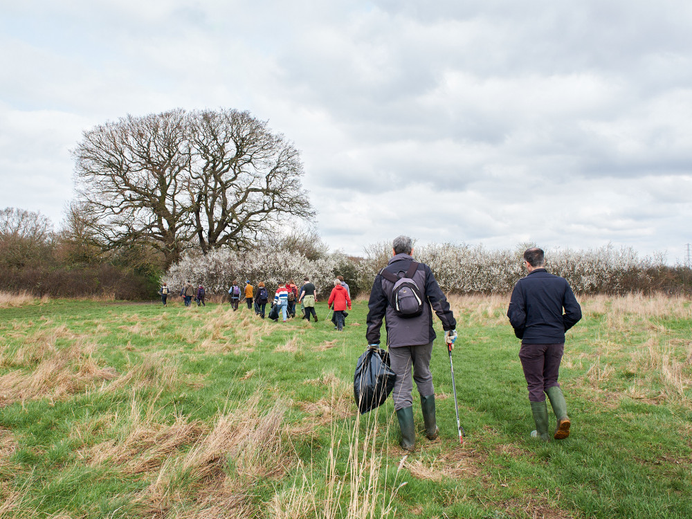 Around 15 volunteers along with Citizen Zoo staff took to Tolworth Court Farms yesterday 20 March (Photo: Oliver Monk)