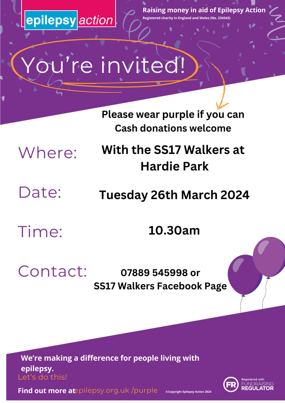 SS17 Walkers Fundraising walk Epilepsy Action SS17 Walkers Fundraising walk Epilepsy Action